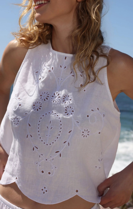 Eyelet Embroidered Tank